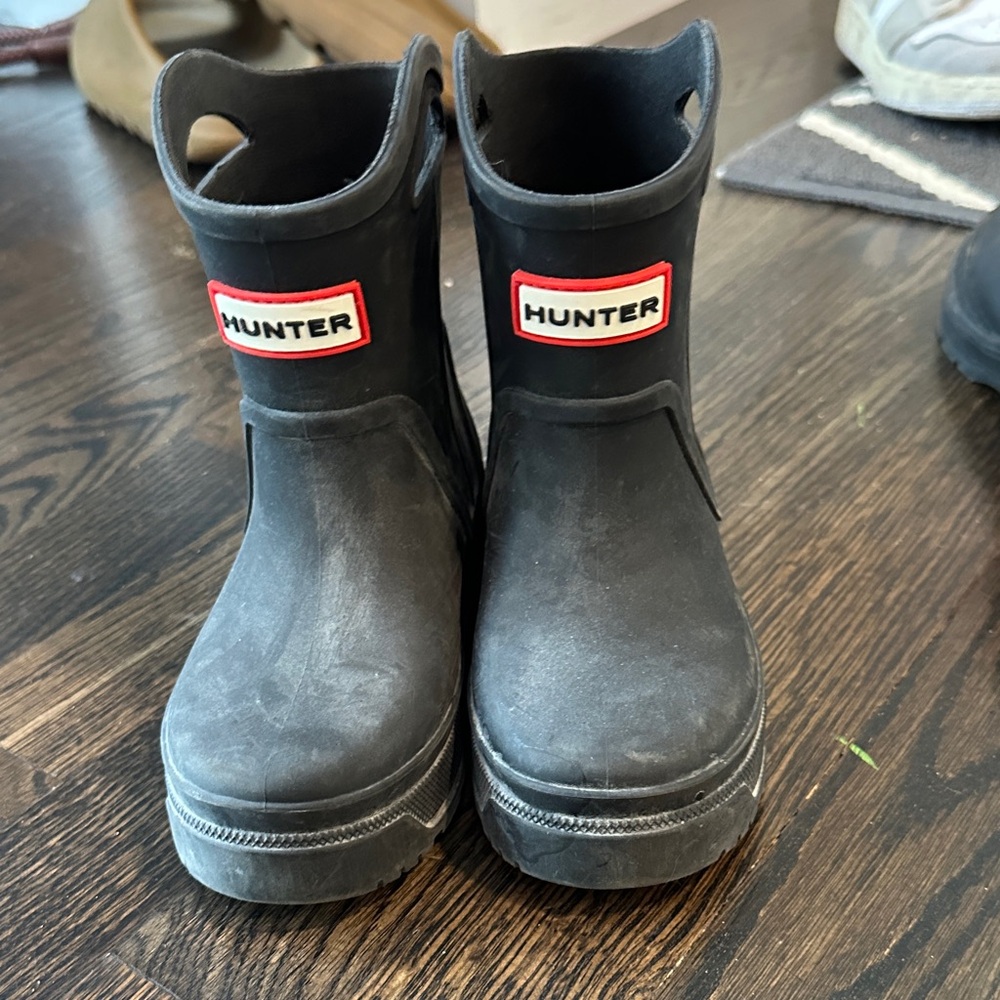 Hunter Kids Black Rain Boots